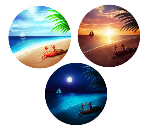 用PS给同一张照片转换成不同的场景效果