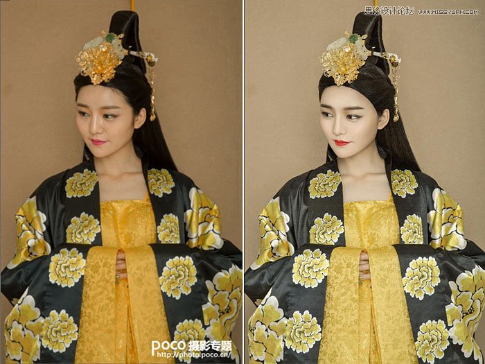 PS制作人像照片中国风工笔画效果