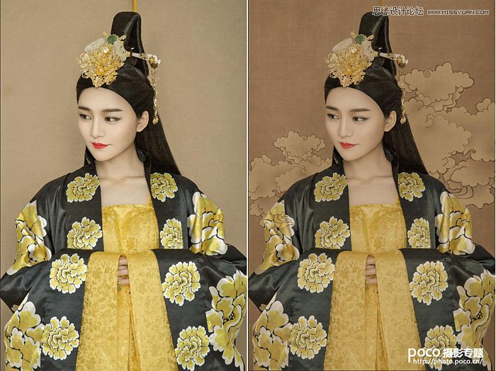 PS制作人像照片中国风工笔画效果