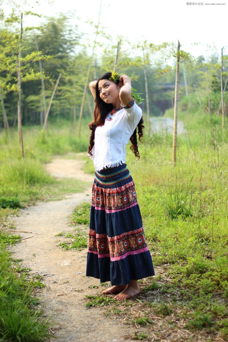 ps给森林照片添加唯美逆光效果