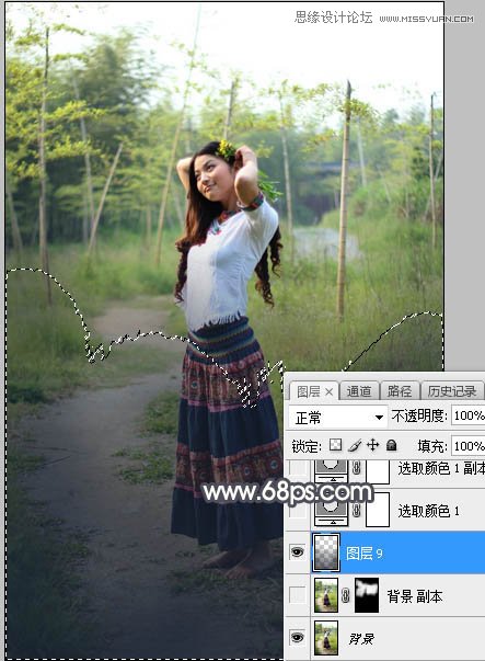 ps给森林照片添加唯美逆光效果