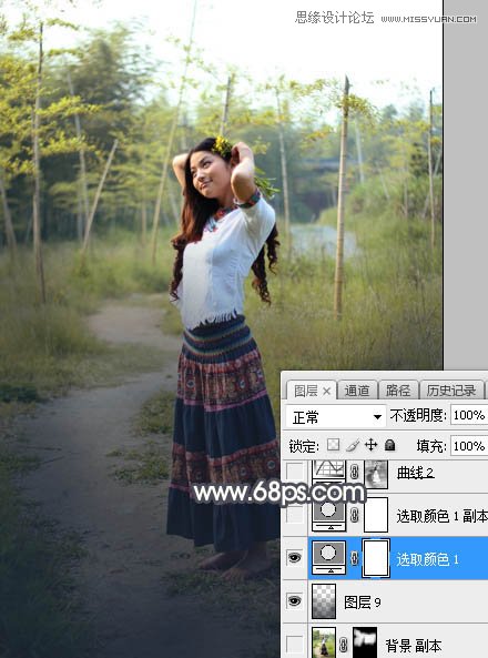 ps给森林照片添加唯美逆光效果