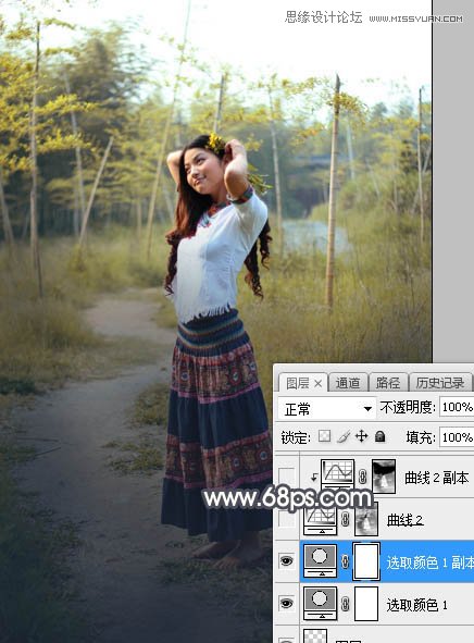 ps给森林照片添加唯美逆光效果