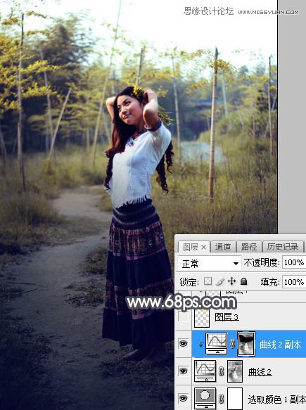 ps给森林照片添加唯美逆光效果