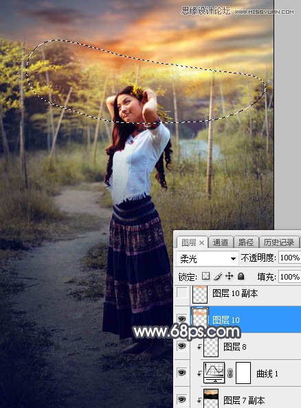 ps给森林照片添加唯美逆光效果