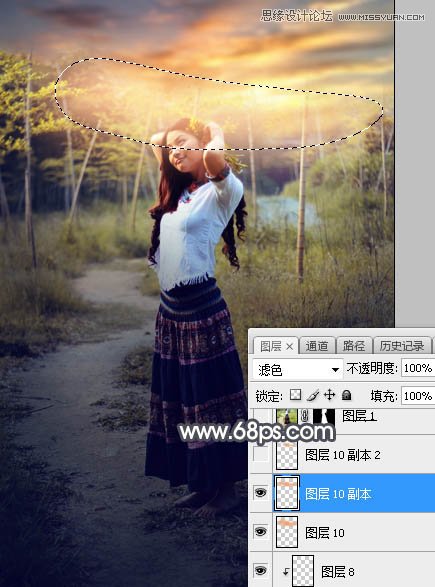 ps给森林照片添加唯美逆光效果