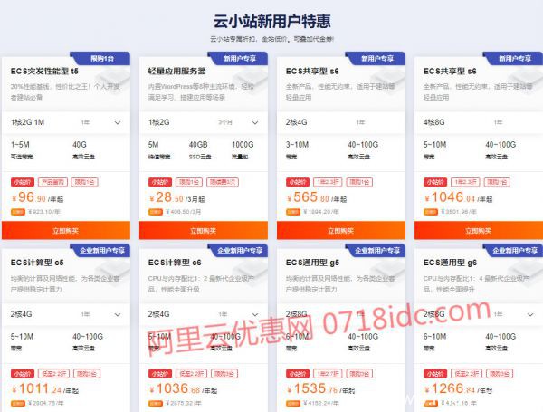 2021年在哪买阿里云服务器有优惠,官方云小站特惠1折起
