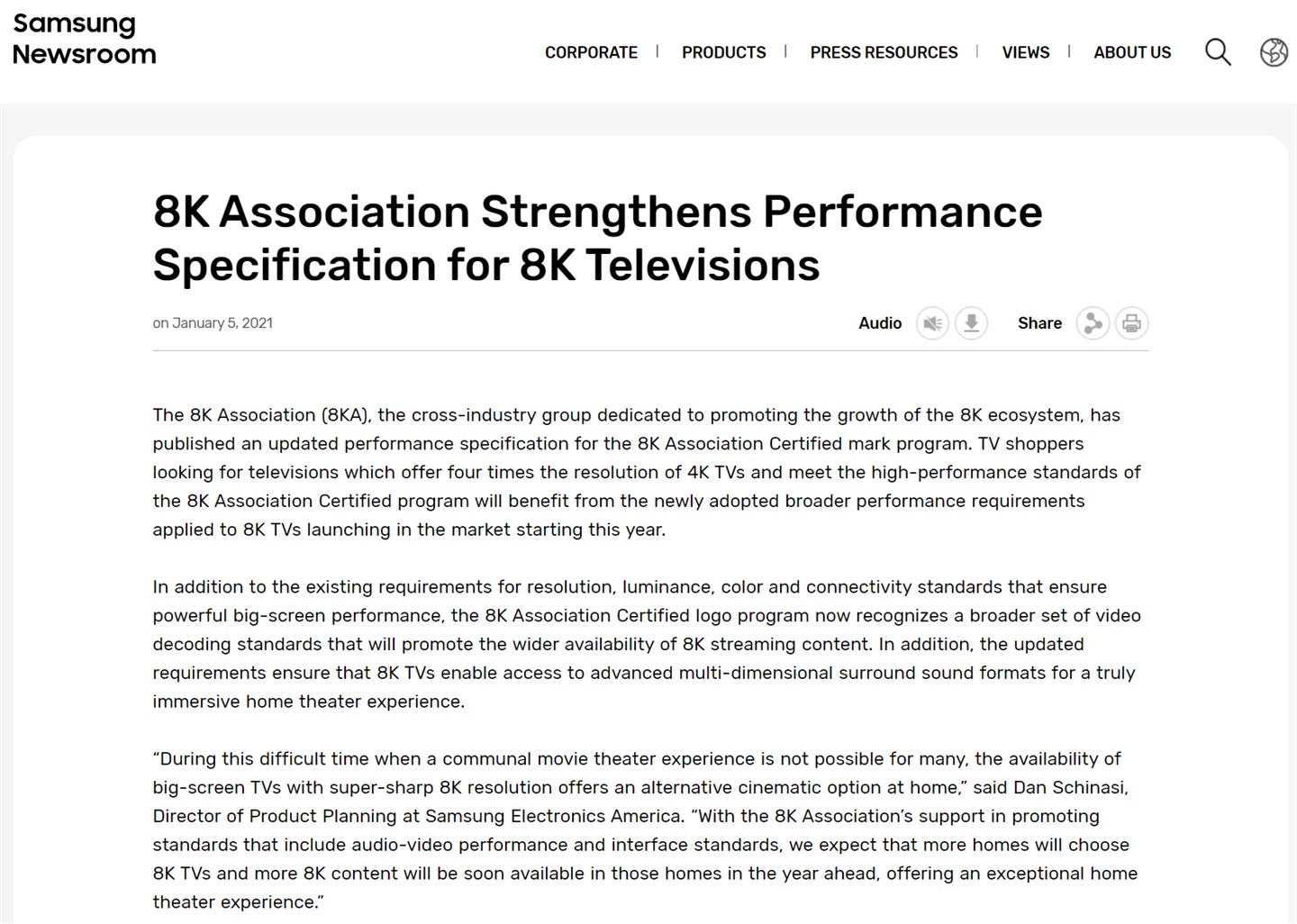 官方确认：三星全新 8K 电视将兼容高级多声道音频