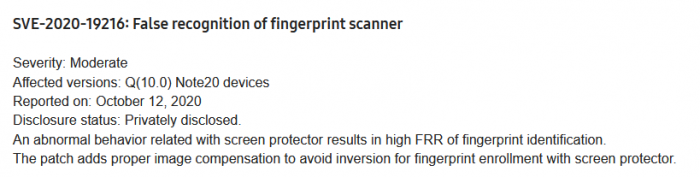 三星发布1月补丁：修复他人指纹能解锁Galaxy Note 20问题