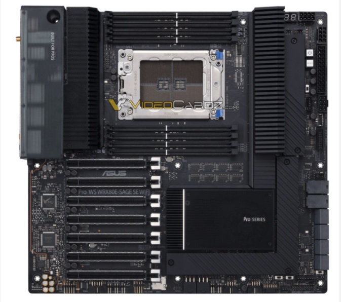 华硕 WRX80 主板曝光：支持 AMD Threadripper Pro 处理器，8 内存通道