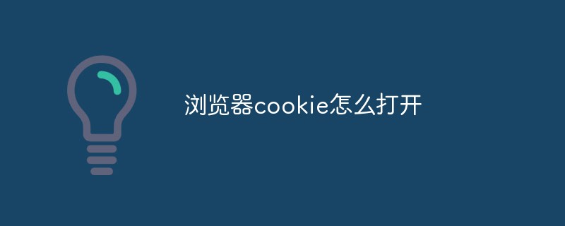 浏览器cookie怎么打开