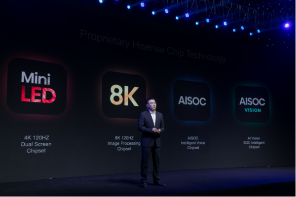 海信CES 2021:将量产行业首颗4K120Hz叠屏定制芯片