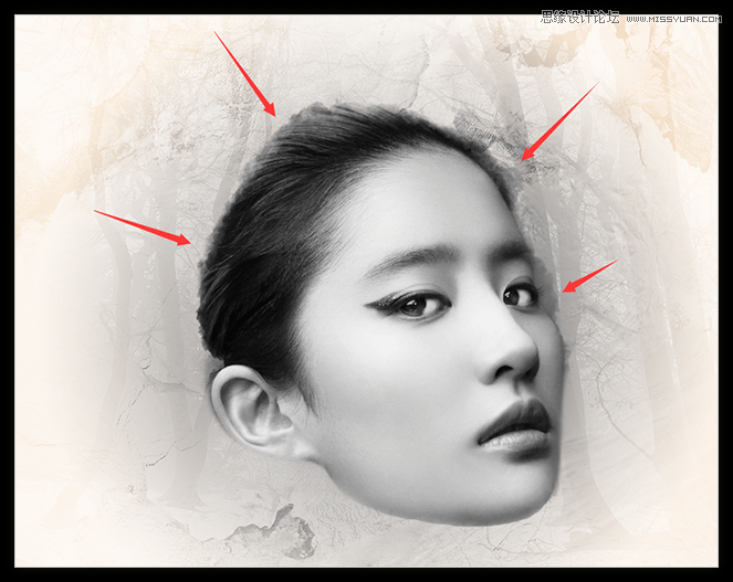 PS合成古典风格的美女头像教程