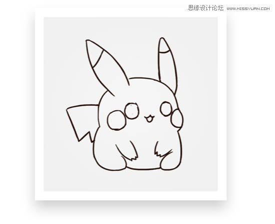 用PS绘制3D立体风格的皮卡丘图标