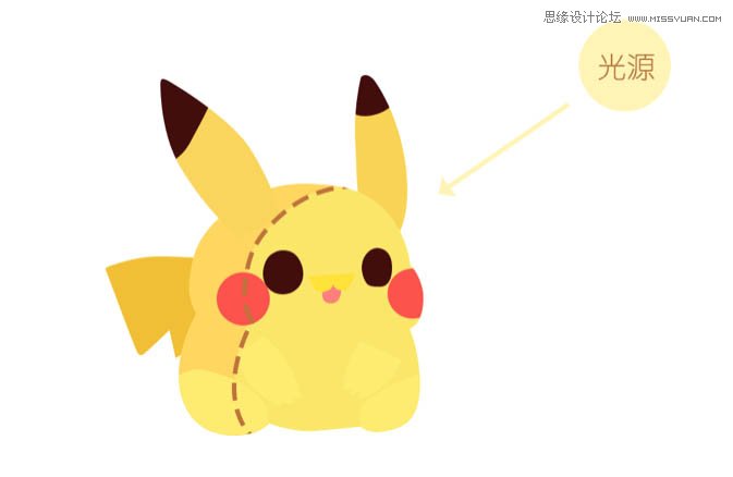 用PS绘制3D立体风格的皮卡丘图标
