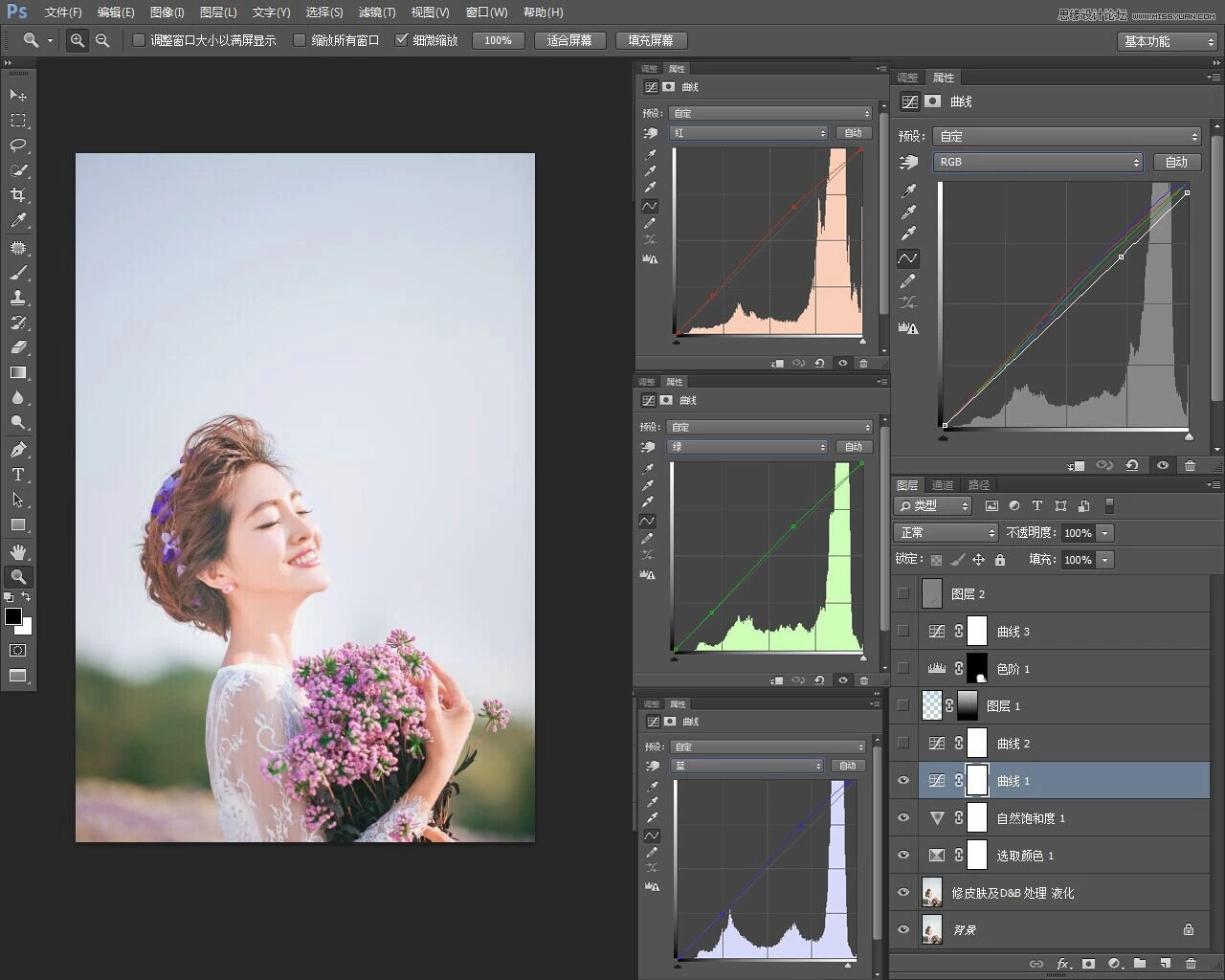 PS调出外景照片韩式小清新艺术效果