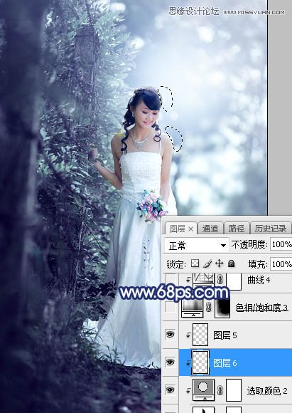 ps调出外景新娘照片唯美逆光效果