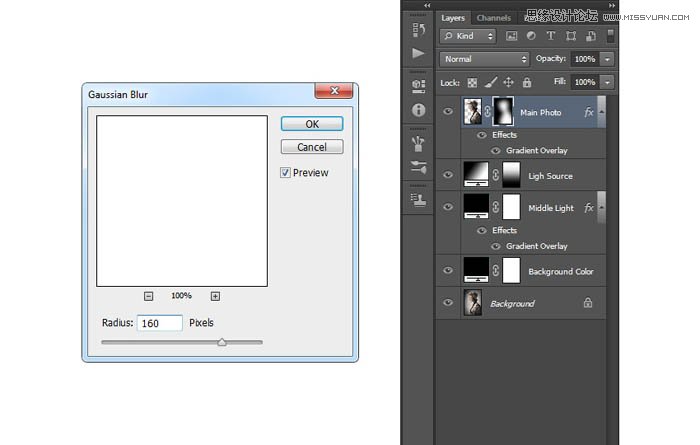 用PS制作室内人像唯美的逆光效果图