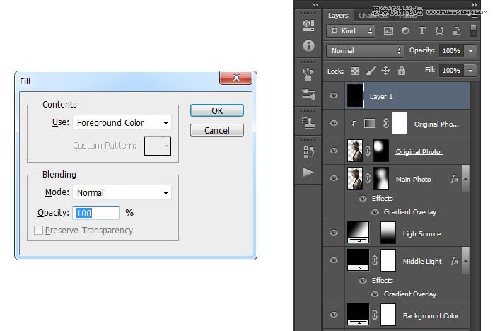 用PS制作室内人像唯美的逆光效果图
