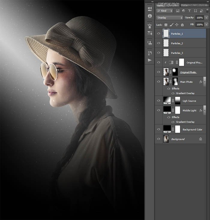用PS制作室内人像唯美的逆光效果图