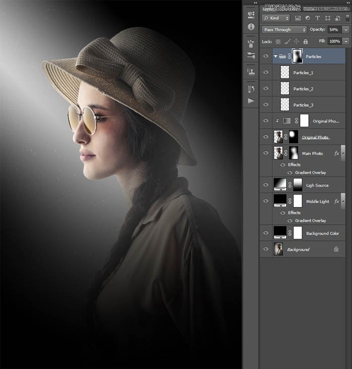 用PS制作室内人像唯美的逆光效果图