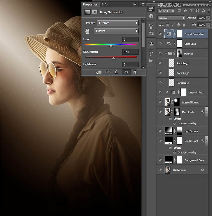 用PS制作室内人像唯美的逆光效果图