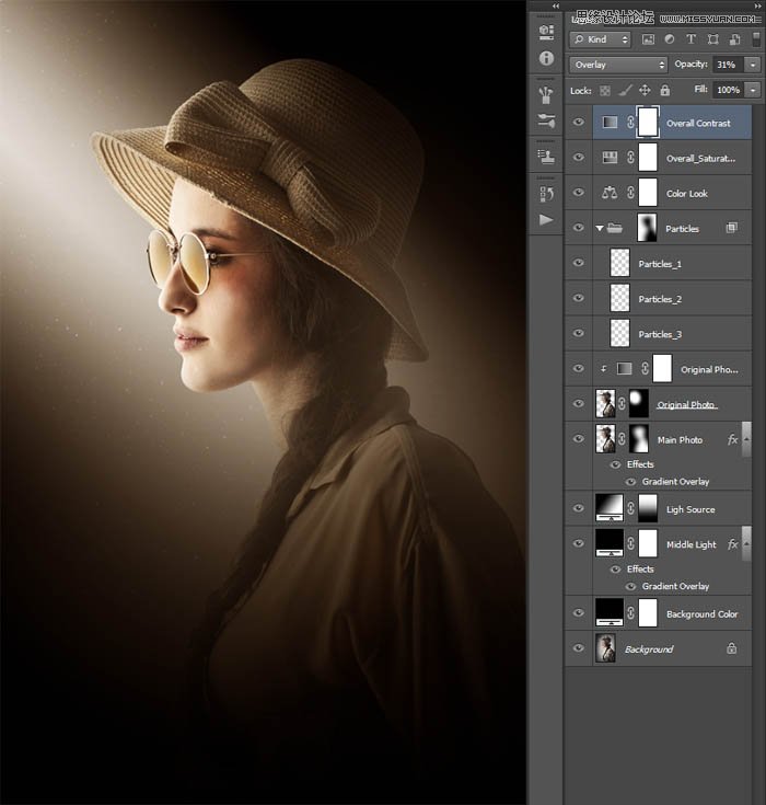 用PS制作室内人像唯美的逆光效果图