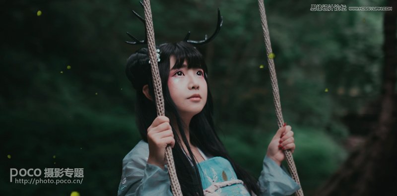 PS结合LR制作外景人像唯美的暗夜效果