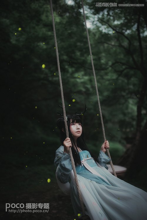 PS结合LR制作外景人像唯美的暗夜效果