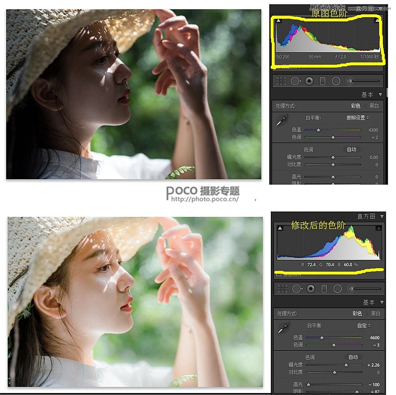 PS加LR软件为人像照片调出日系清新效果