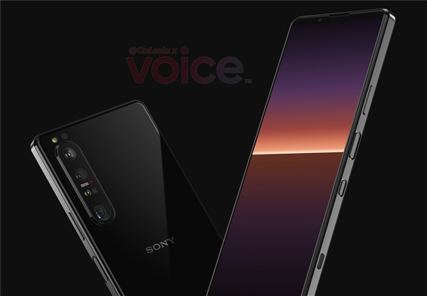 蔡司镜头加持！索尼Xperia1 III渲染图首度曝光：潜望式四摄+4K带鱼屏