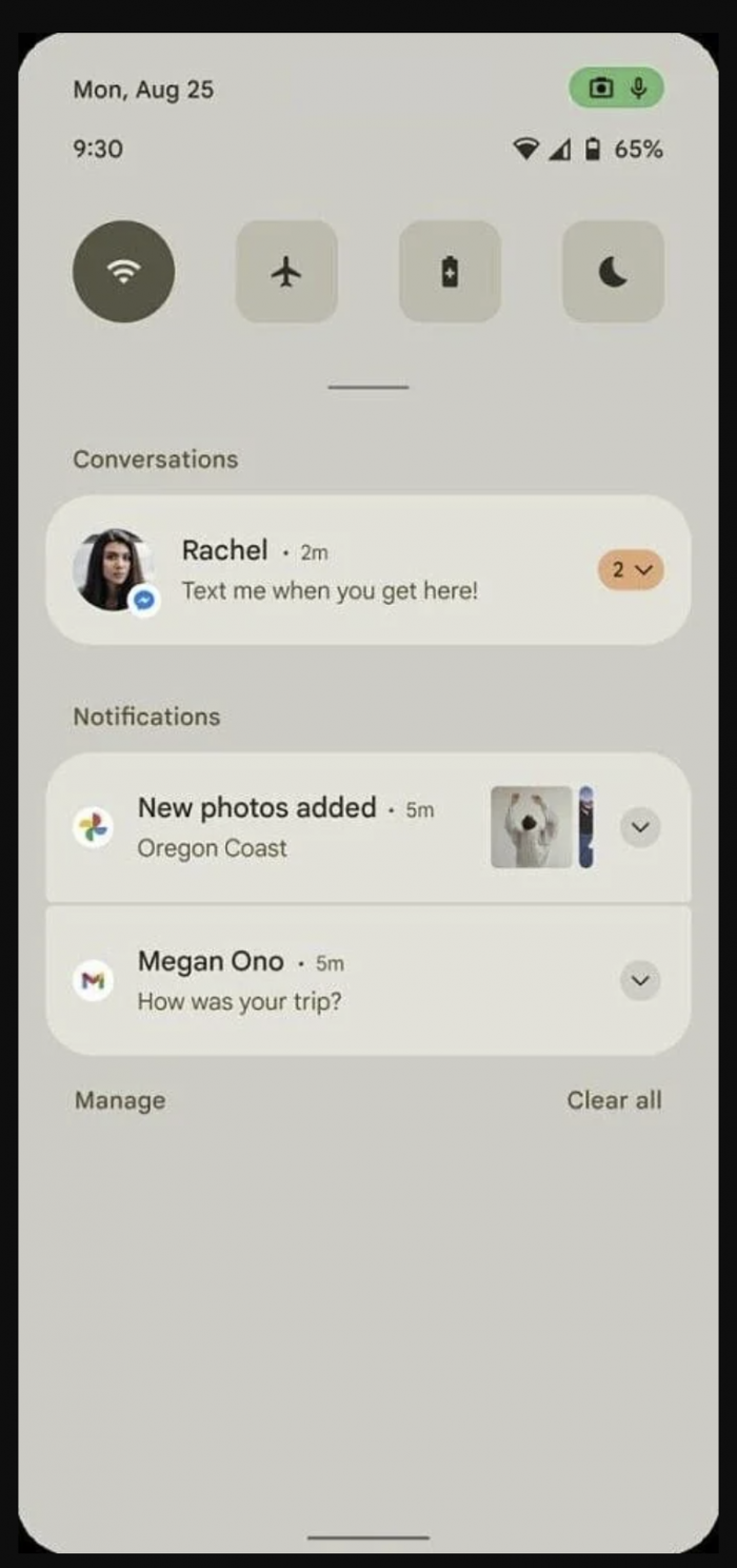 安卓12新锁屏和通知界面曝光
