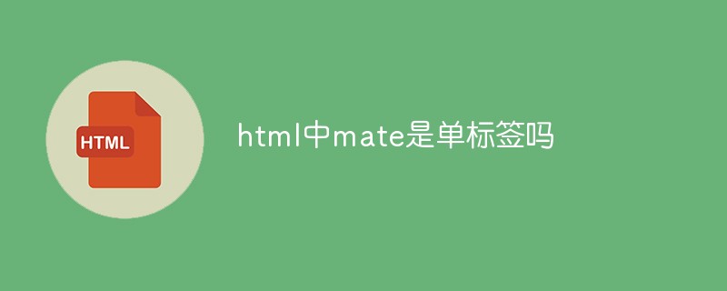 html中mate是单标签吗