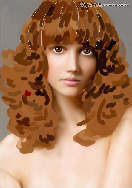 用PS鼠绘唯美的金发女模特教程