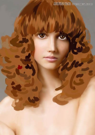 用PS鼠绘唯美的金发女模特教程