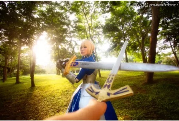 PS给森林动漫人物添加梦幻柔光效果