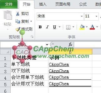 excel文字添加下划线 Excel2010中为文字添加下划线的方法