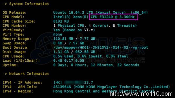Megalayer香港服务器配置速度和性能详细评测