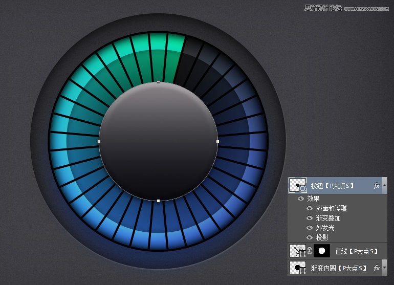巧用PS图层样式绘制精彩色的按钮图标