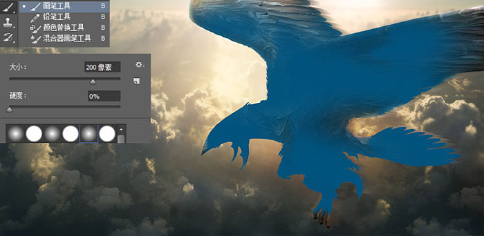 PS合成超酷的战争雄鹰场景效果