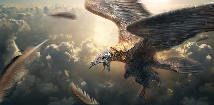 PS合成超酷的战争雄鹰场景效果