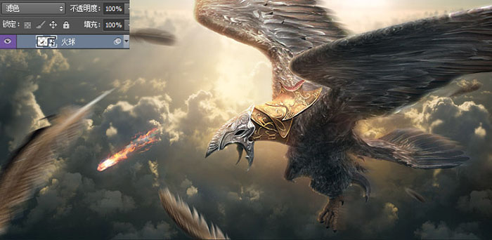 PS合成超酷的战争雄鹰场景效果