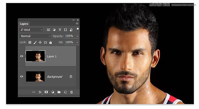 用PS制作创意的镜面多层次人像效果