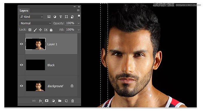 用PS制作创意的镜面多层次人像效果