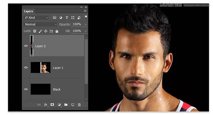 用PS制作创意的镜面多层次人像效果