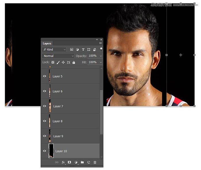 用PS制作创意的镜面多层次人像效果
