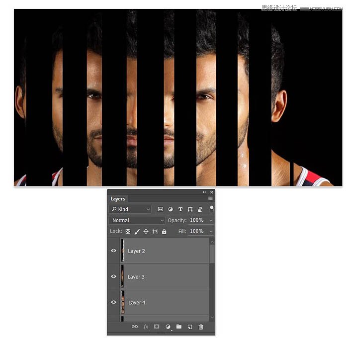 用PS制作创意的镜面多层次人像效果