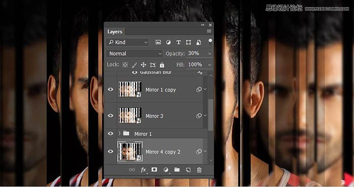 用PS制作创意的镜面多层次人像效果
