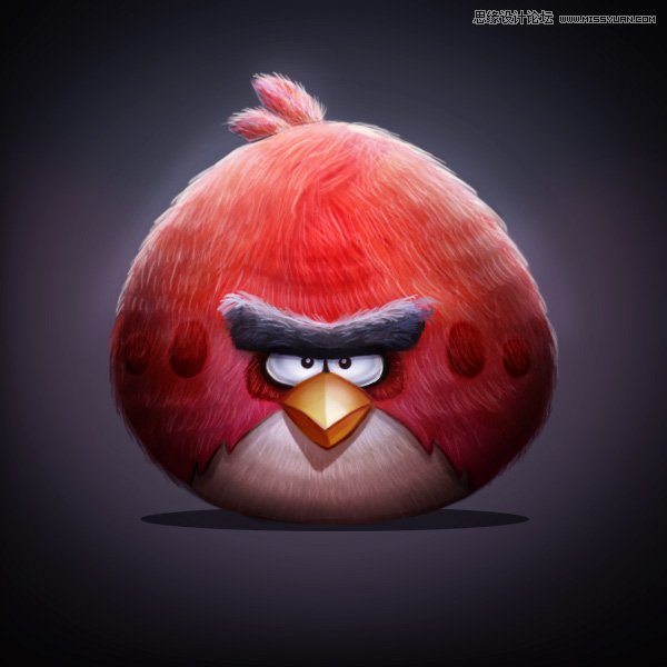 用PS绘制可爱的愤怒的小鸟