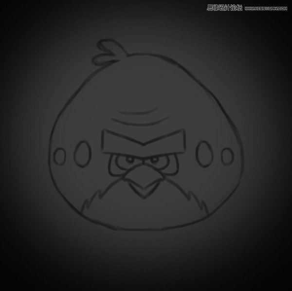 用PS绘制可爱的愤怒的小鸟